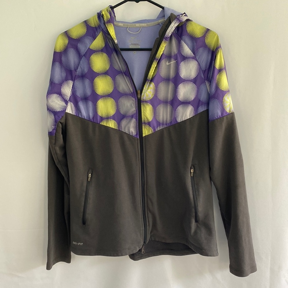 ❤️3/$30 Nike Running Dri-Fit Zip Up Hooded Jacket
